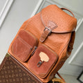 Louis Vuitton LV M28380 Montsouris Cargo Backpack Brown ostrich pattern - Default Title - View 1