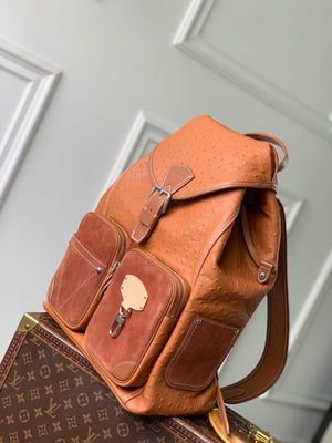 Louis Vuitton LV M28380 Montsouris Cargo Backpack Brown ostrich pattern - Default Title - View 2
