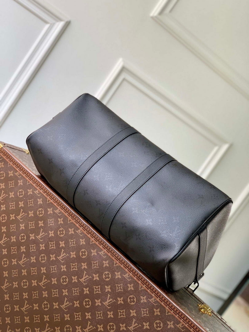 Louis Vuitton LV M28403 Keepall Bandouliere 45 Bag Black