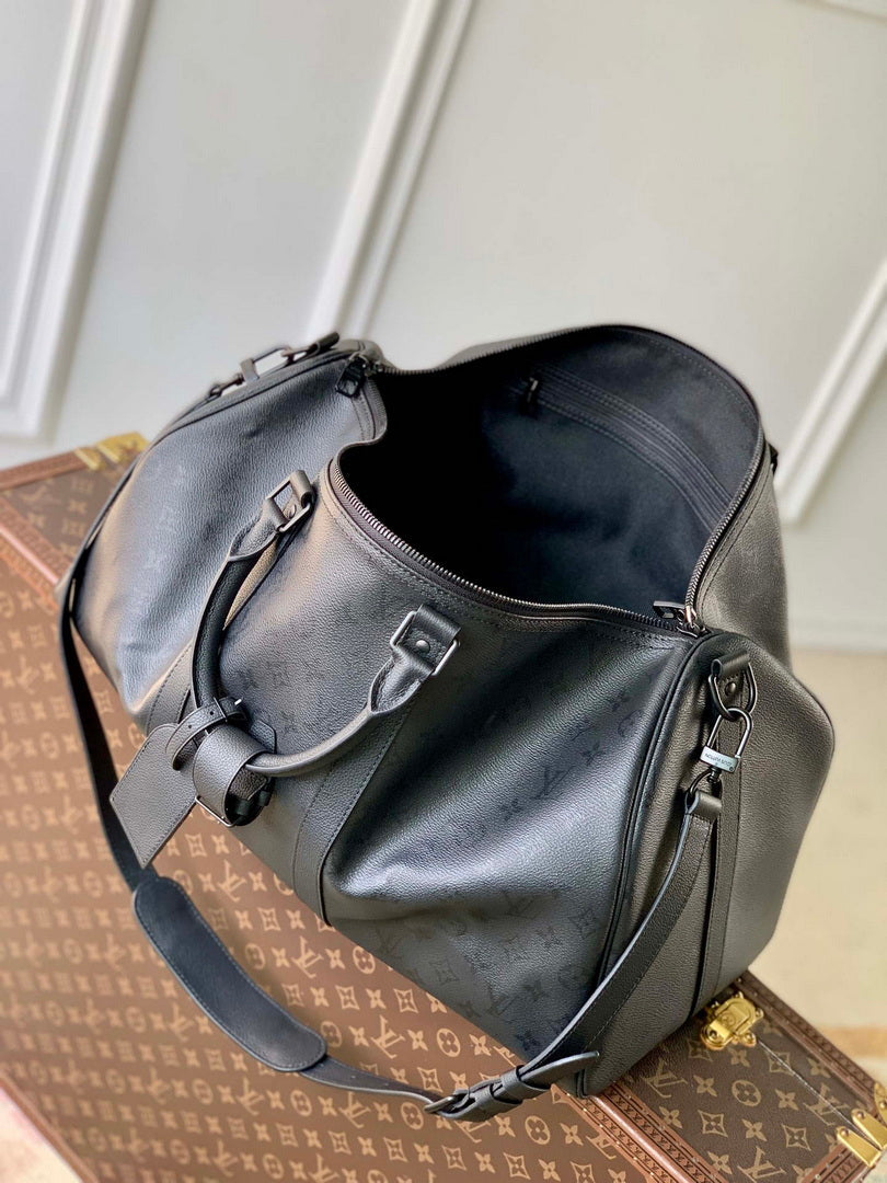 Louis Vuitton LV M28403 Keepall Bandouliere 50 Bag Black