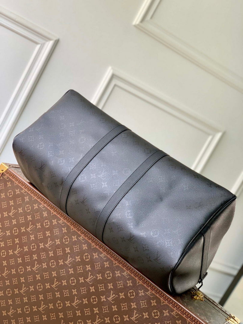 Louis Vuitton LV M28403 Keepall Bandouliere 55 Bag Black