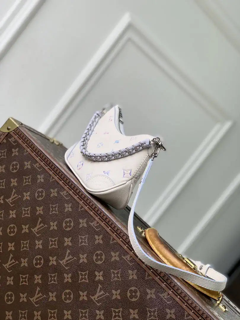 Louis Vuitton LV M29779  Nano Boulogne Bag Beige & Purple