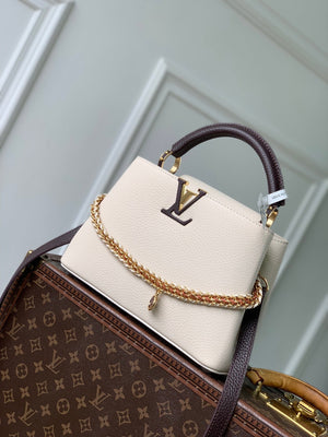 Louis Vuitton LV M28450 Capucines BB Bag Cream/Burnt Mahogany - Default Title - View 1