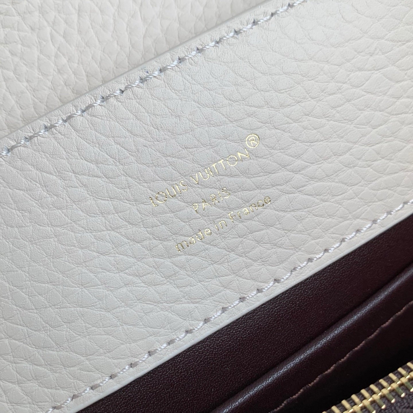 Louis Vuitton LV M28450 Capucines BB Bag Cream/Burnt Mahogany - Default Title - View 9