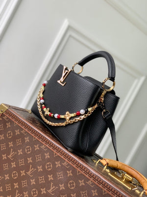 Louis Vuitton LV M28455 Capucines BB Bag Black - Default Title - View 2