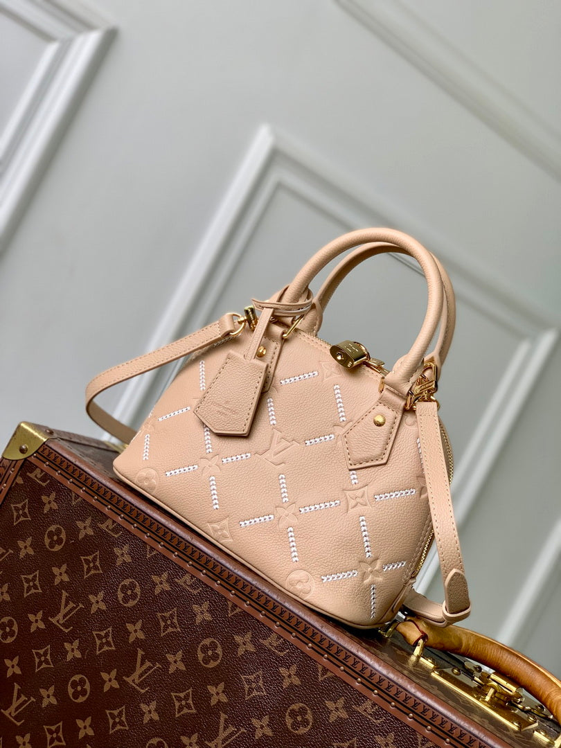 Louis Vuitton LV M28458 Alma BB Bag Hazelnut Couture