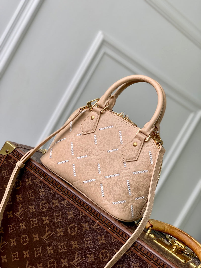 Louis Vuitton LV M28458 Alma BB Bag Hazelnut Couture