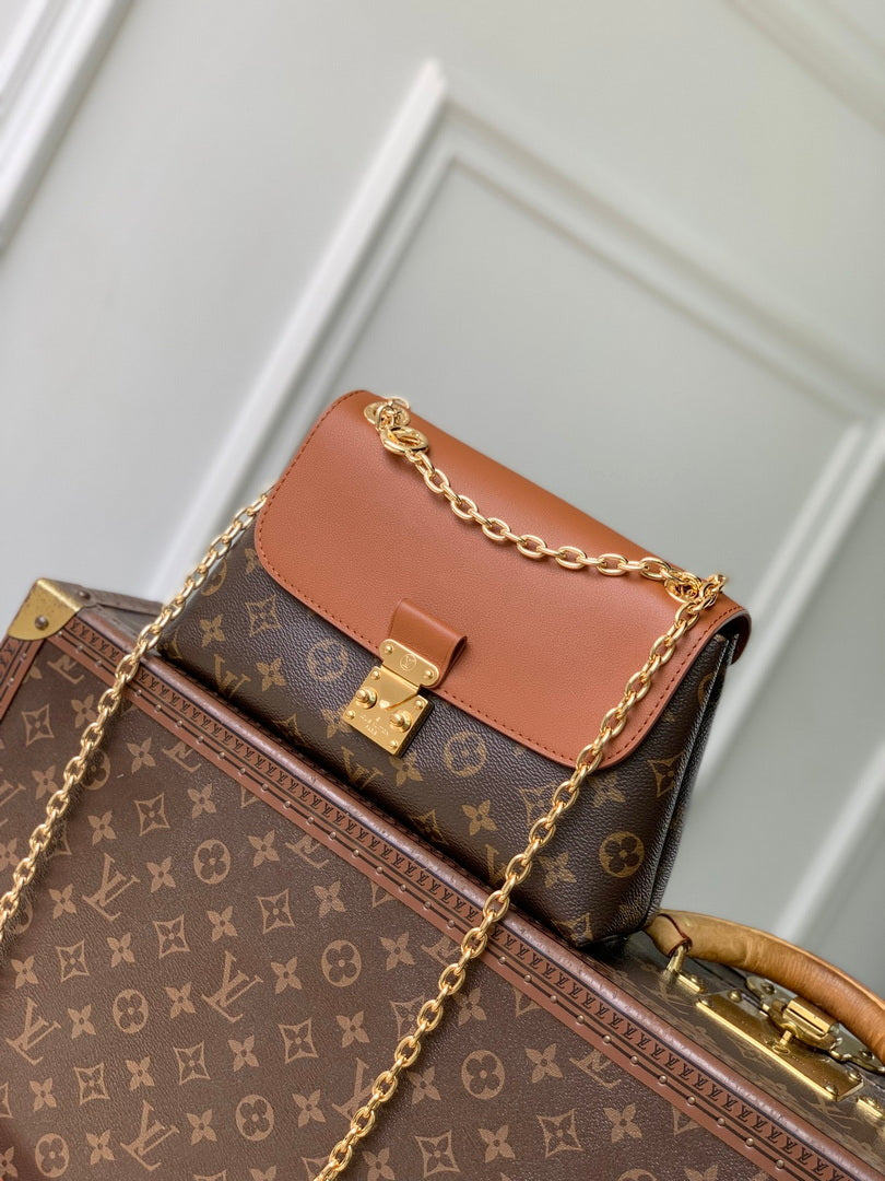 Louis Vuitton LV M28588 Madeleine BB Bag Monogram/Cognac Brown