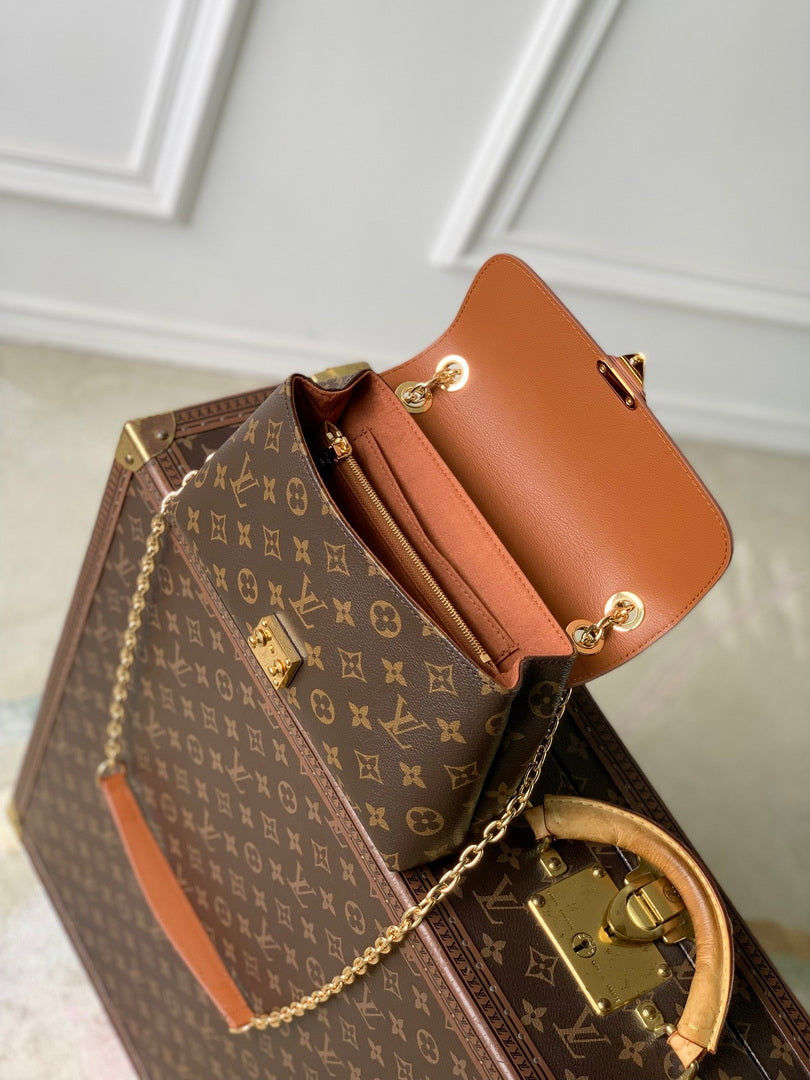 Louis Vuitton LV M28588 Madeleine BB Bag Monogram/Cognac Brown - Default Title - View 3