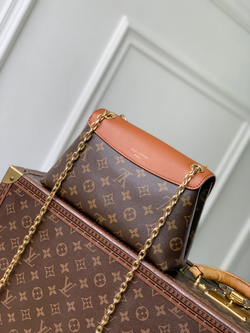 Louis Vuitton LV M28588 Madeleine BB Bag Monogram/Cognac Brown - Default Title - View 4