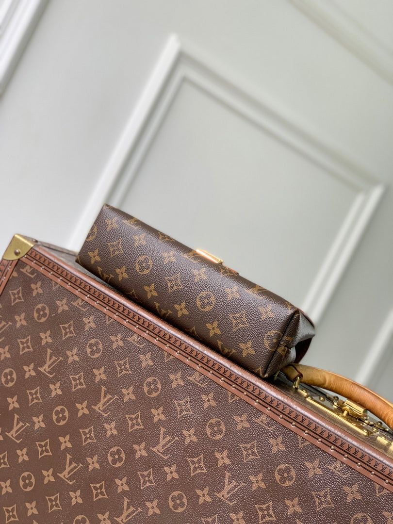 Louis Vuitton LV M28588 Madeleine BB Bag Monogram/Cognac Brown