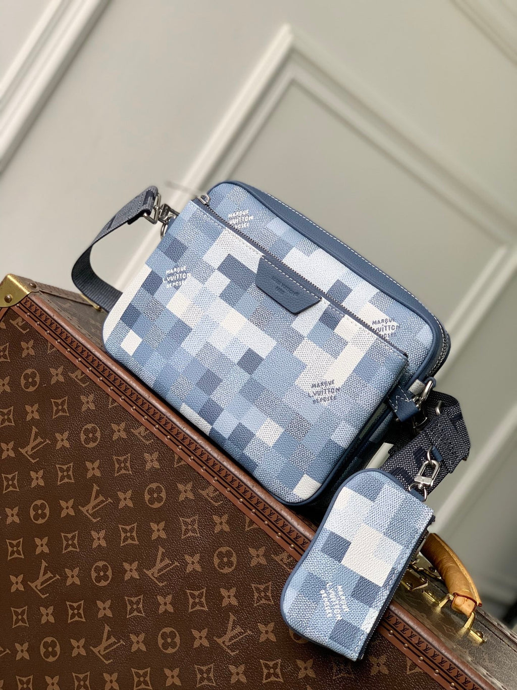 Louis Vuitton LV M28601 Trio Messenger Bag Indigo Blue