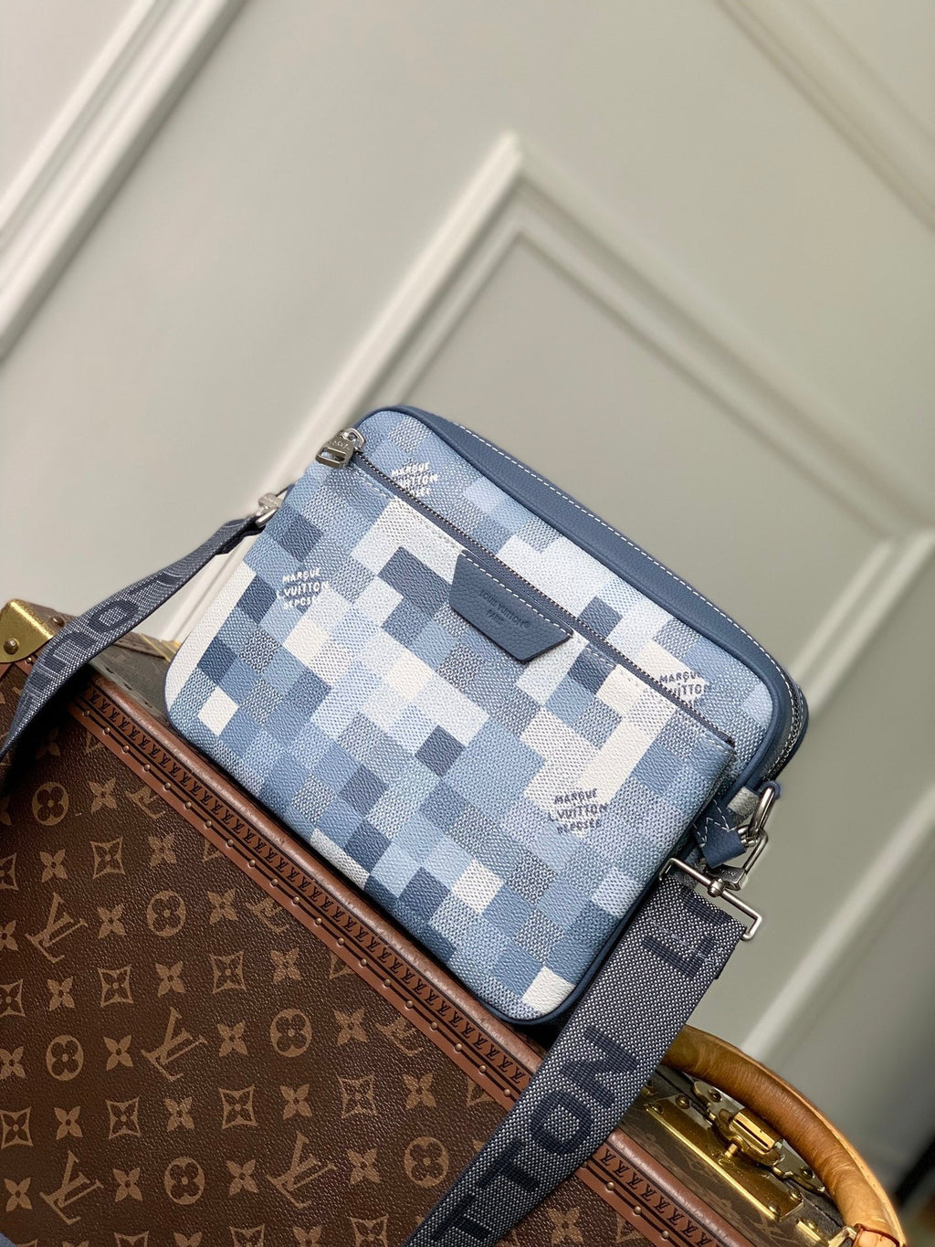 Louis Vuitton LV M28601 Trio Messenger Bag Indigo Blue
