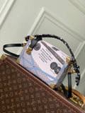 Louis Vuitton LV M28749 Side Trunk MM Bag Beige/Blue