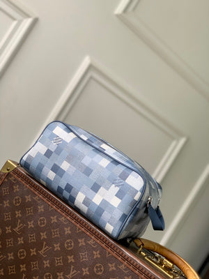 Louis Vuitton  LV M28847 Dopp Kit Bag Denim Blue - Default Title - View 1
