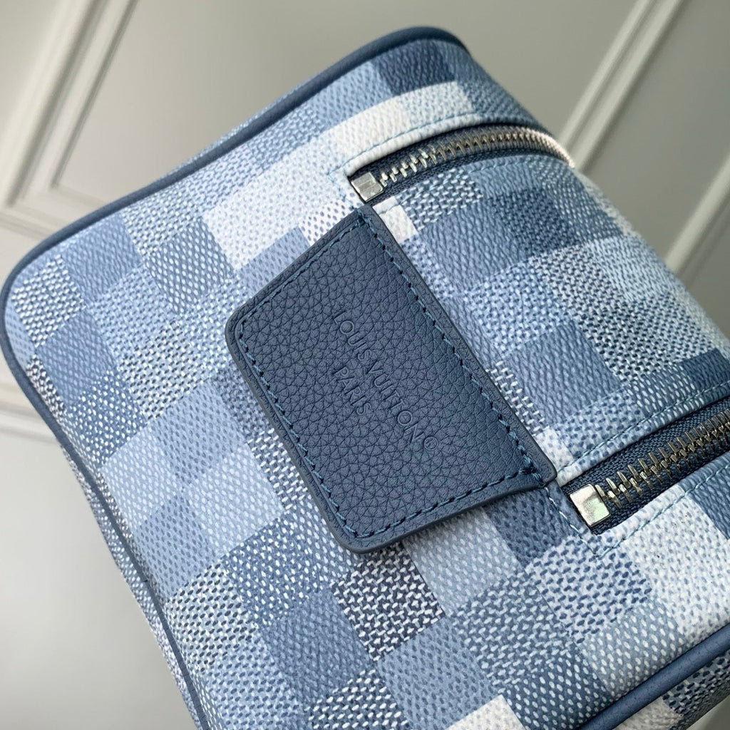 Louis Vuitton  LV M28847 Dopp Kit Bag Denim Blue