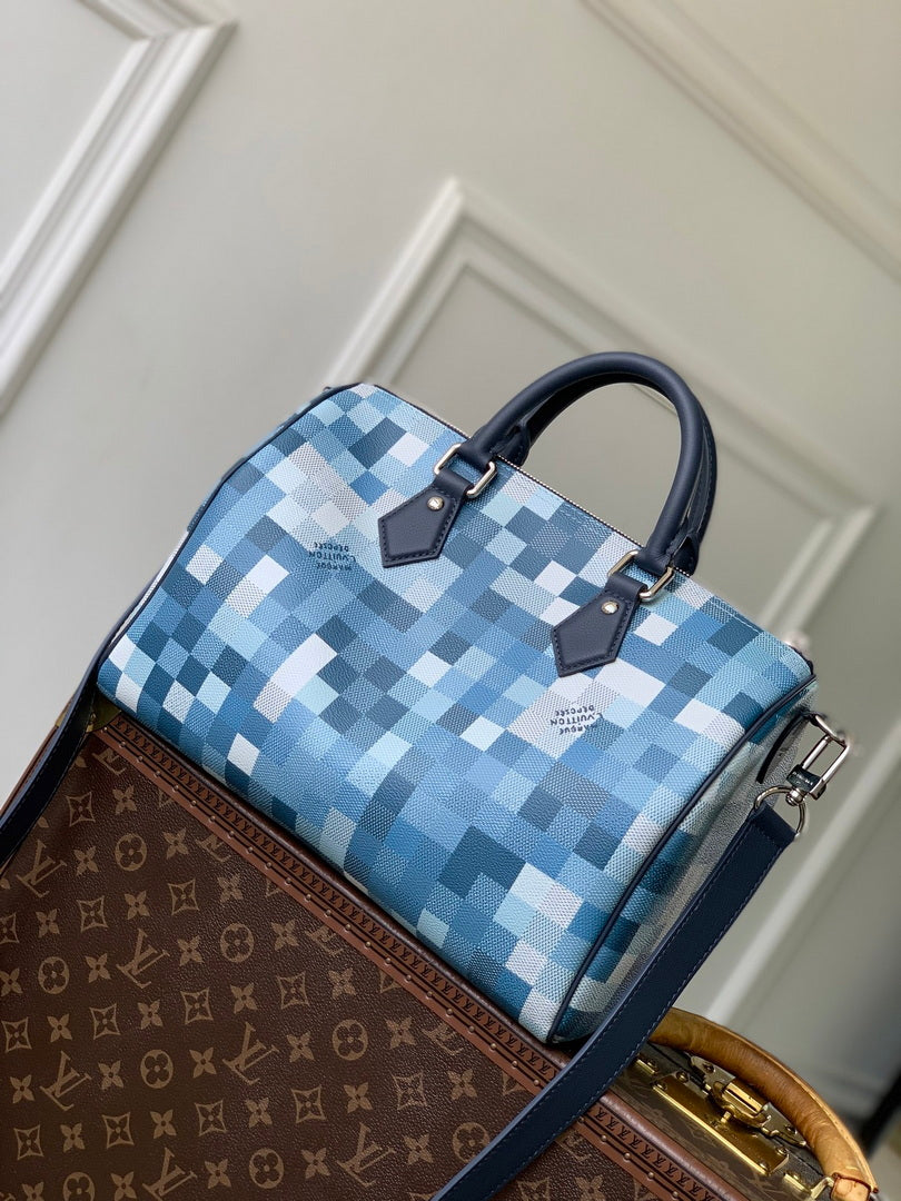 Louis Vuitton  LV M28978 Speedy 30 Bandoulière Bag Indigo Blue - Default Title - View 3