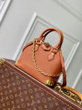 Louis Vuitton  LV M29091 Alma Trunk BB Bag Monogram Empreinte Leather Tan