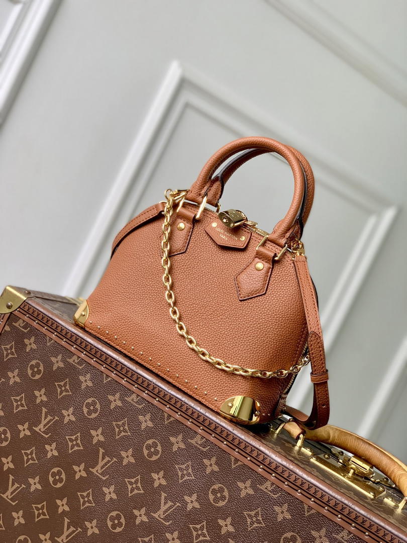 Louis Vuitton  LV M29091 Alma Trunk BB Bag Monogram Empreinte Leather Tan