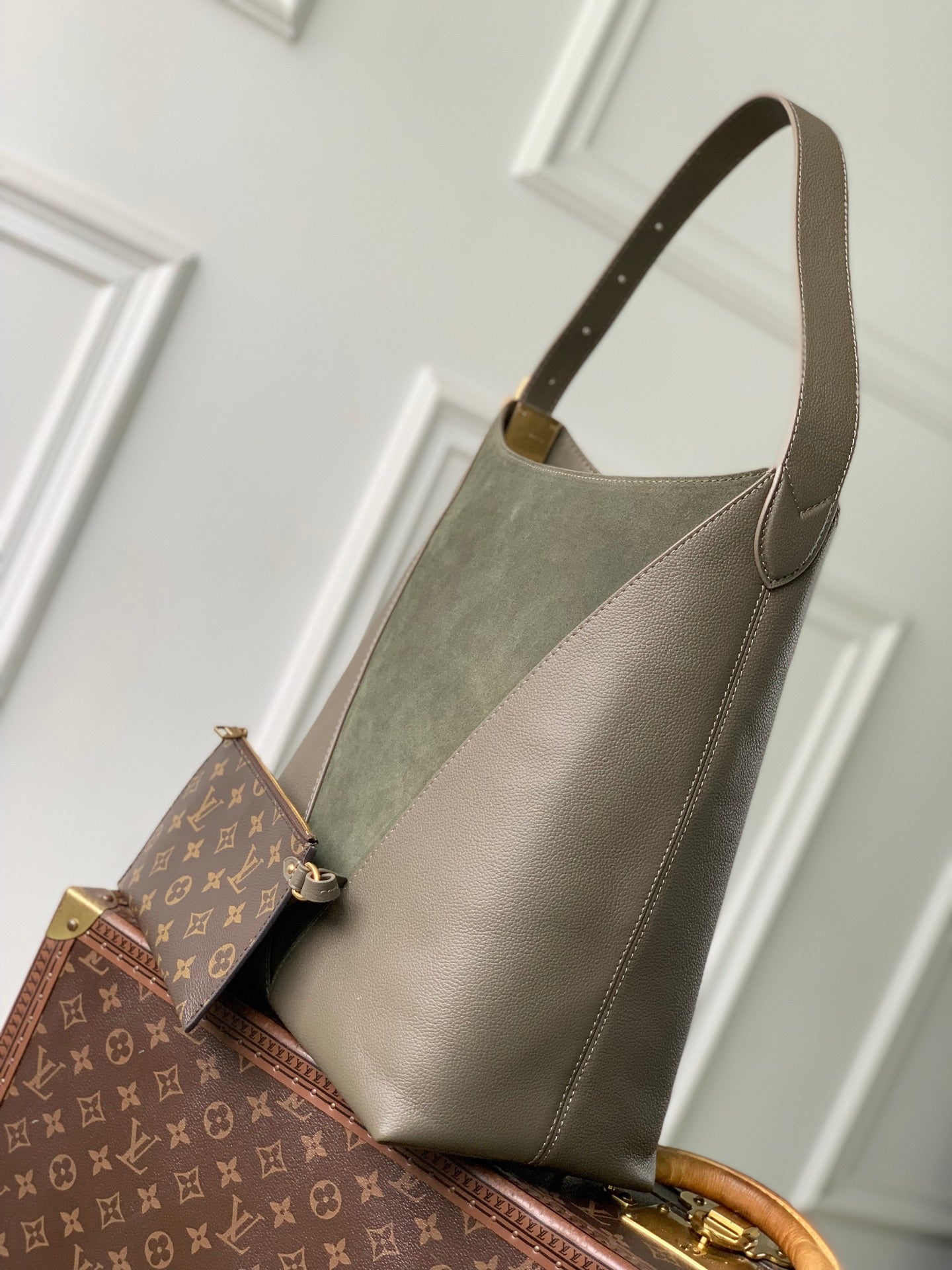 Louis Vuitton LV M29144 Low Key Hobo MM Bag Dark Fango - Default Title - View 2