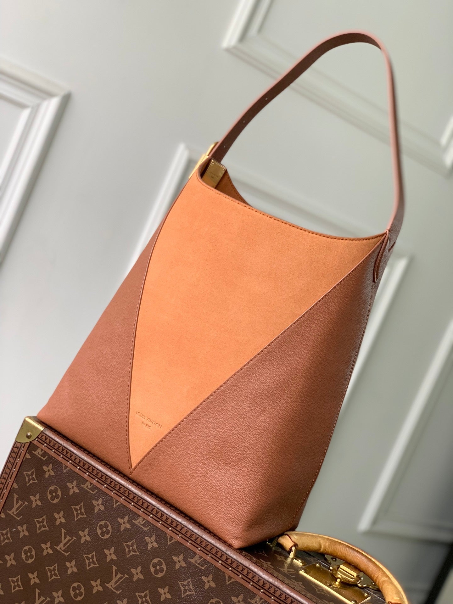 Louis Vuitton LV M29156 Low Key Hobo MM Bag Cognac Brown - Default Title - View 1