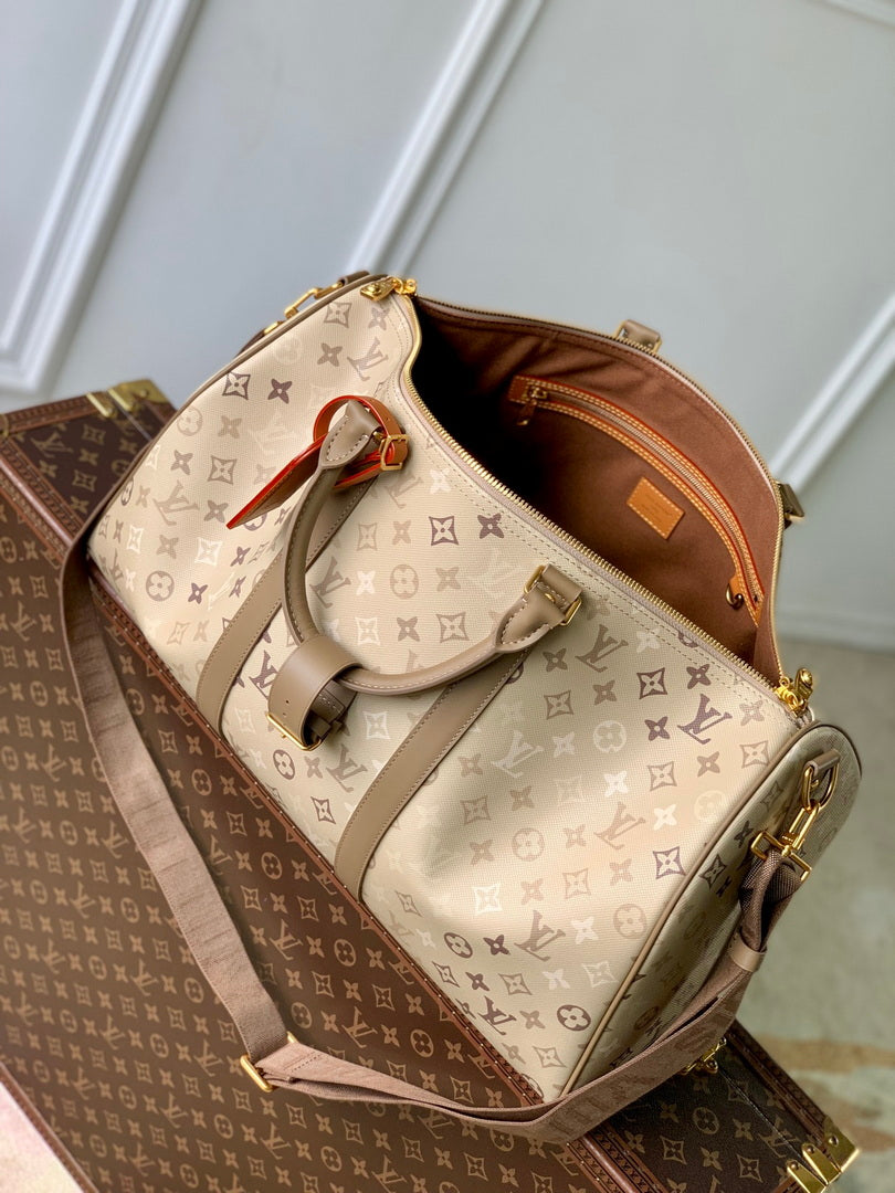 Louis Vuitton LV M29159 Keepall Bandoulière 50 Bag Sand Beige