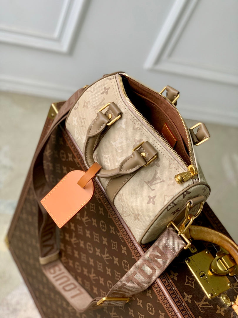 Louis Vuitton LV M29272 Keepall Bandoulière 25 Bag Sand Beige