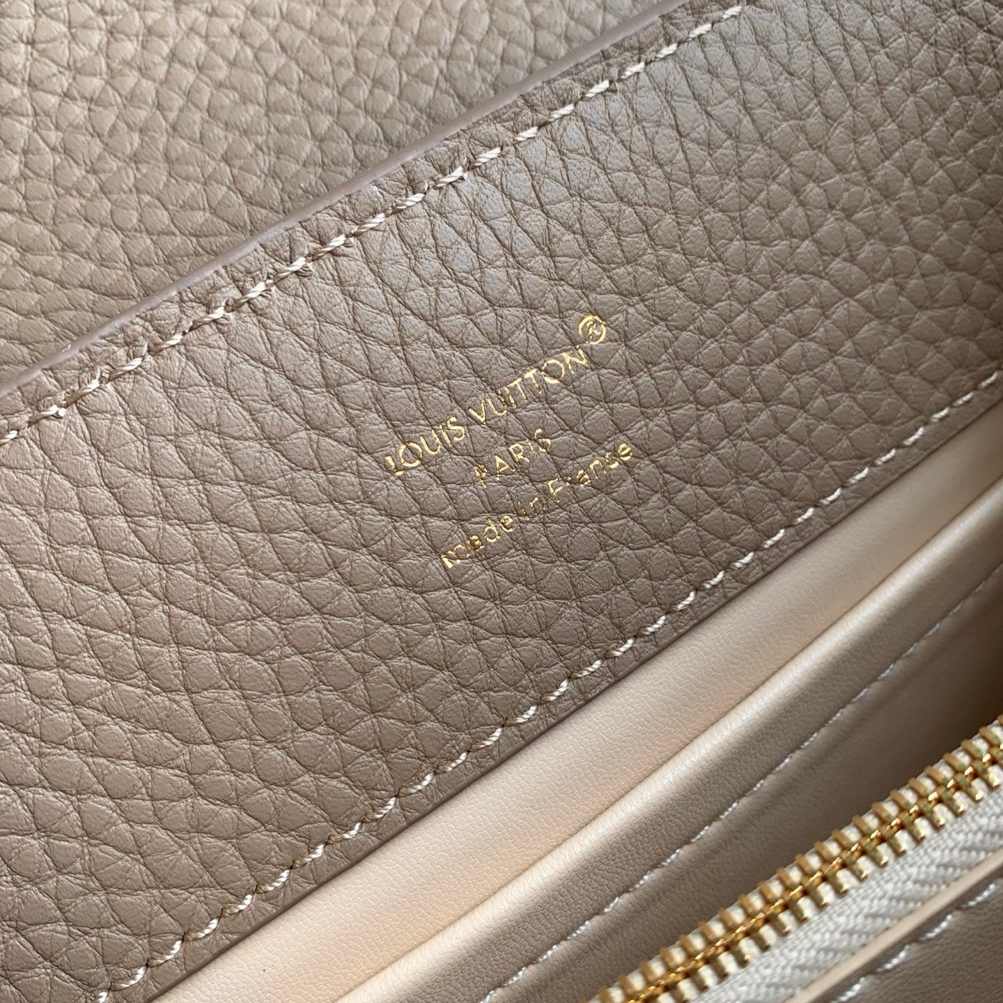 Louis Vuitton LV M29440 Capucines Mini Bag Galet Grey Taurillon leather