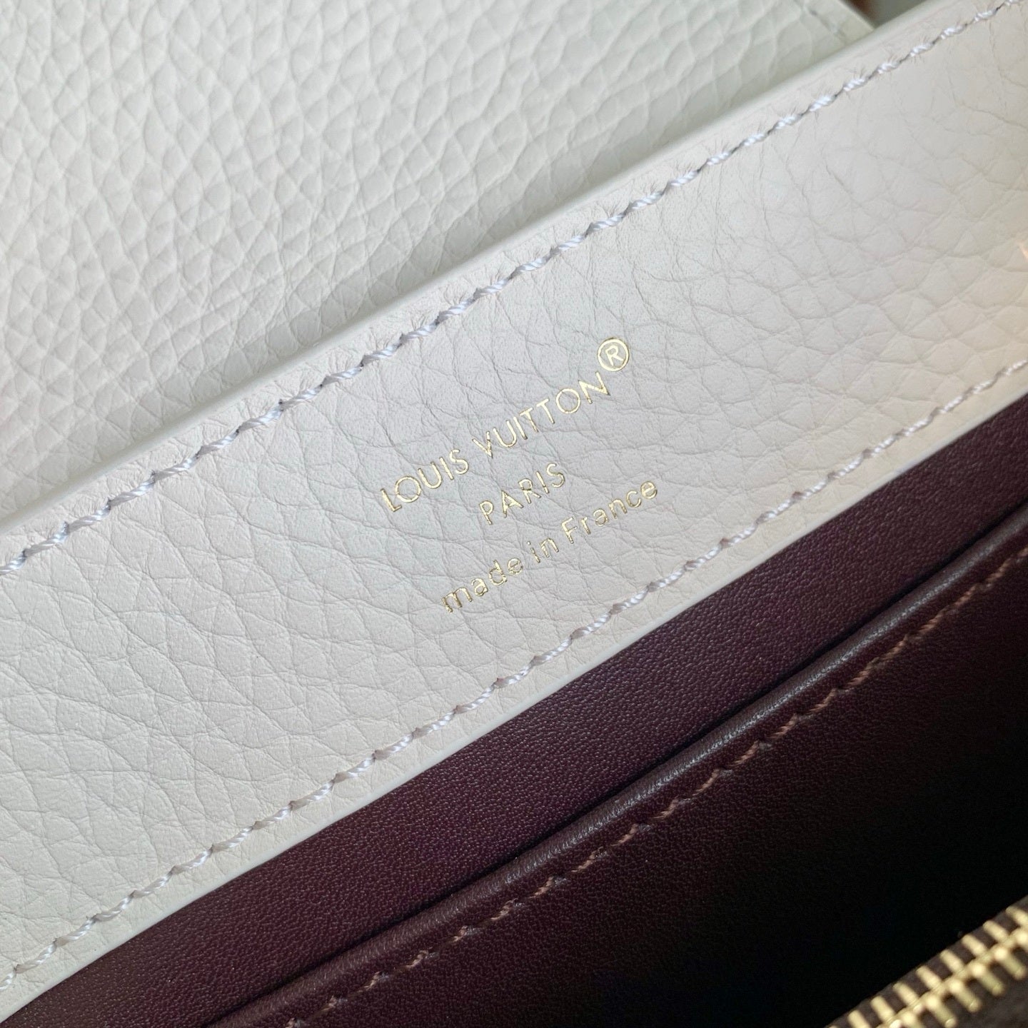 Louis Vuitton LV M29439 Capucines Mini Bag Cream/Burnt Mahogany - Default Title - View 9