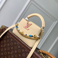 Louis Vuitton LV M29443 Capucines East West Mini Bag Apricot