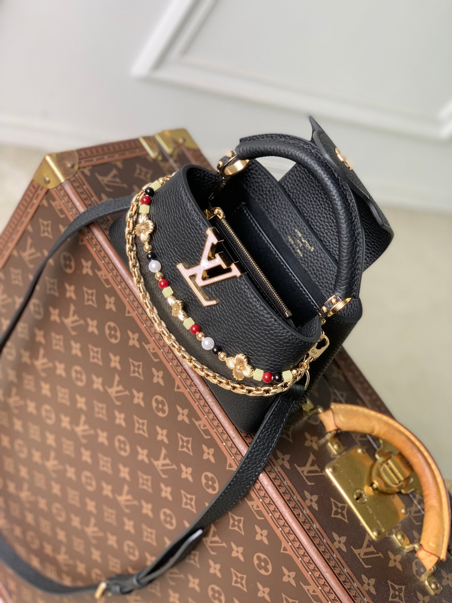 Louis Vuitton LV M29443 Capucines East West Mini Bag Black - Default Title - View 3