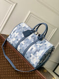 Louis Vuitton LV M29601 Keepall Bandoulière 45 Bag Denim Blue