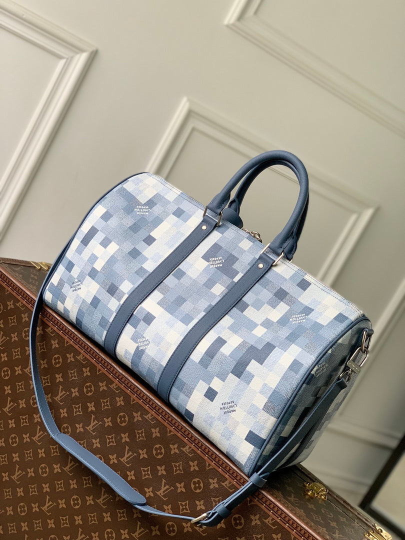 Louis Vuitton LV M29601 Keepall Bandoulière 45 Bag Denim Blue - Default Title - View 3