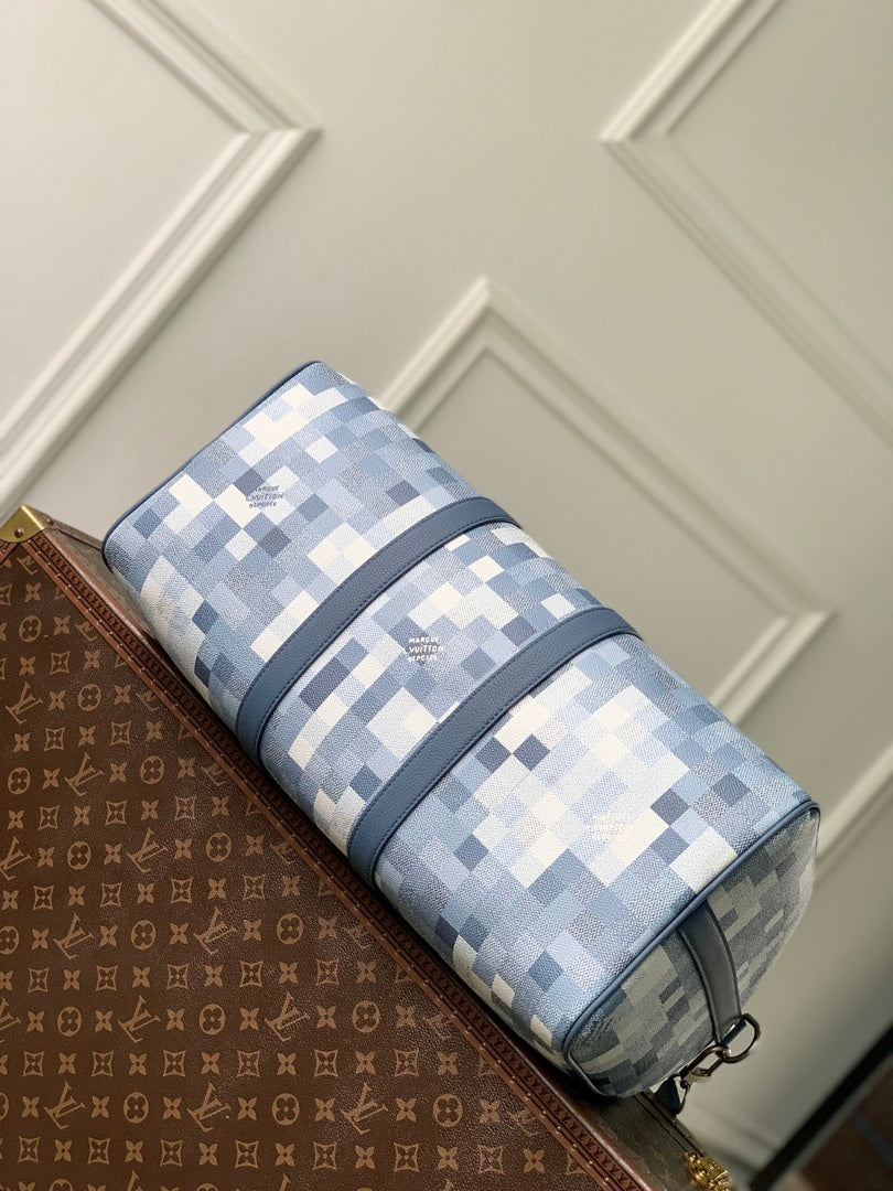 Louis Vuitton LV M29601 Keepall Bandoulière 45 Bag Denim Blue - Default Title - View 4
