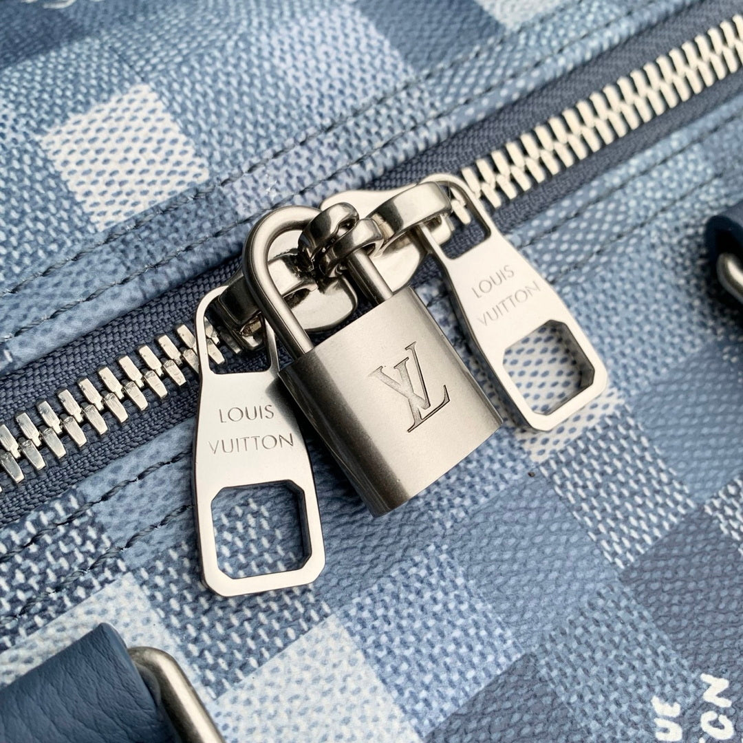 Louis Vuitton LV M29601 Keepall Bandoulière 45 Bag Denim Blue