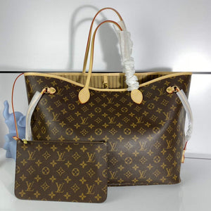 Louis Vuitton LV M40990 Neverfull GM Bag Beige - Default Title - View 1