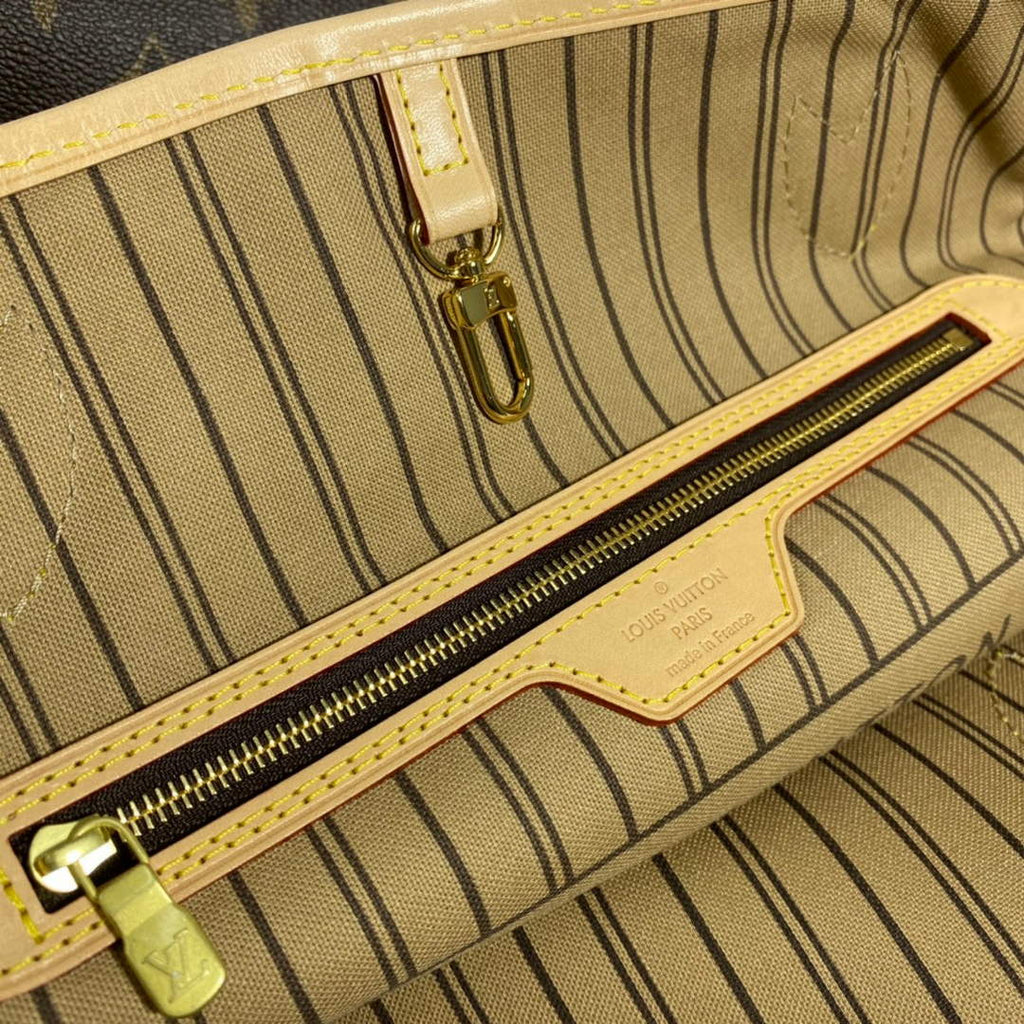 Louis Vuitton LV M40990 Neverfull GM Bag Beige