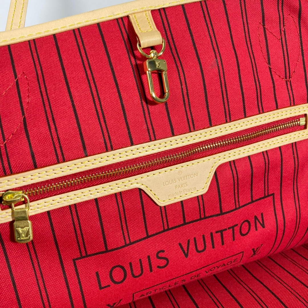 Louis Vuitton LV M40991 Neverfull GM Monogram Canvas Red - Default Title - View 7