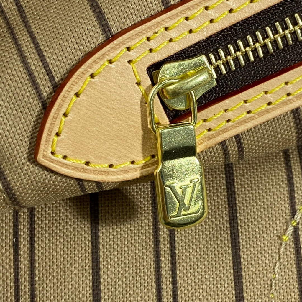 Louis Vuitton LV M40995 Neverfull MM Monogram?Canvas Beige