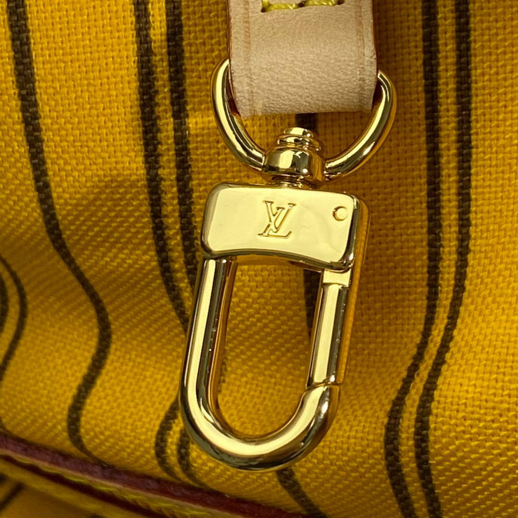 Louis Vuitton LV M40997 Neverfull MM Monogram?Canvas Cerise Yellow