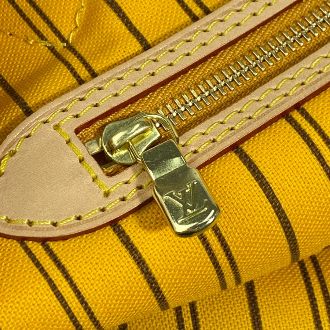 Louis Vuitton LV M40997 Neverfull MM Monogram?Canvas Cerise Yellow - Default Title - View 8