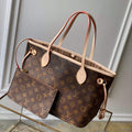 Louis Vuitton LV M41000 Neverfull PM Monogram Canvas Beige - Default Title - View 1