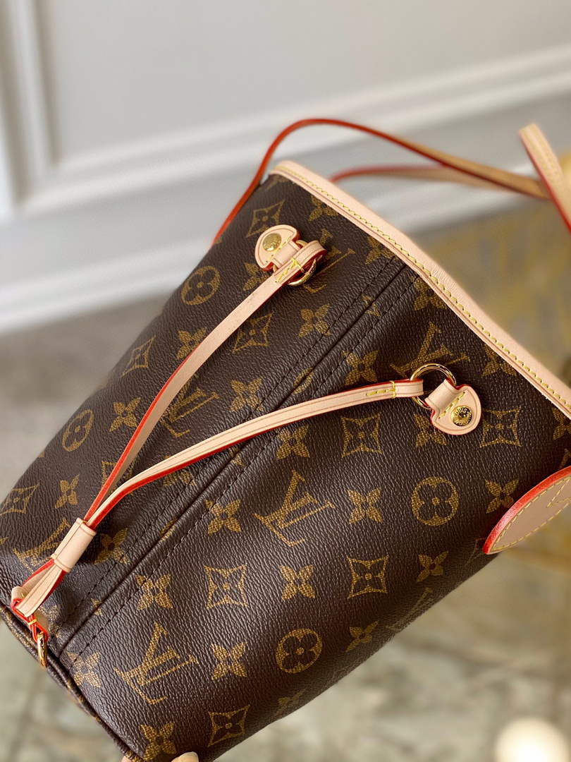 Louis Vuitton LV M41000 Neverfull PM Monogram Canvas Beige