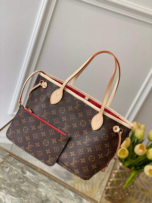Louis Vuitton LV M41001 Neverfull PM Monogram Canvas Red - Default Title - View 1