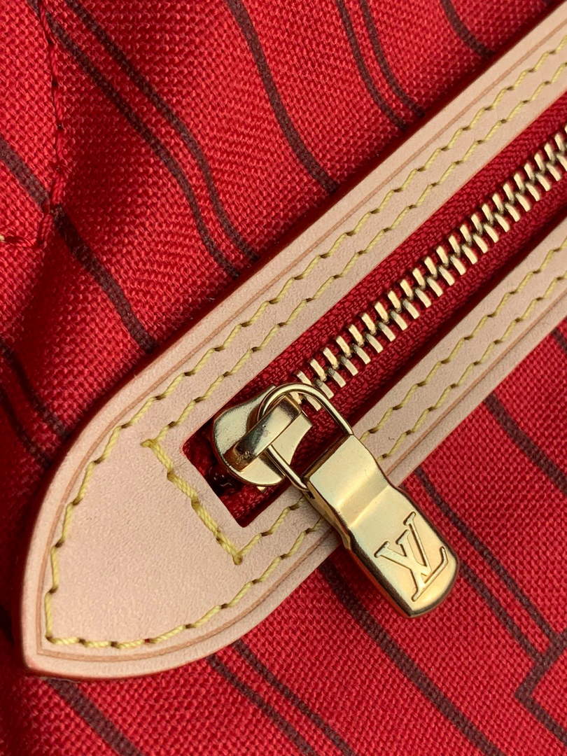 Louis Vuitton LV M41001 Neverfull PM Monogram Canvas Red - Default Title - View 7