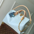 Louis Vuitton LV M41112 Speedy Soft 30 Boho Bag Blue/Ostrich Pattern - Default Title - View 1