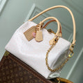 Louis Vuitton LV M41112 Speedy Soft 30 Boho Bag Pink/Ostrich Pattern - Default Title - View 1