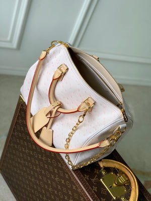 Louis Vuitton LV M41112 Speedy Soft 30 Boho Bag Pink/Ostrich Pattern - Default Title - View 10