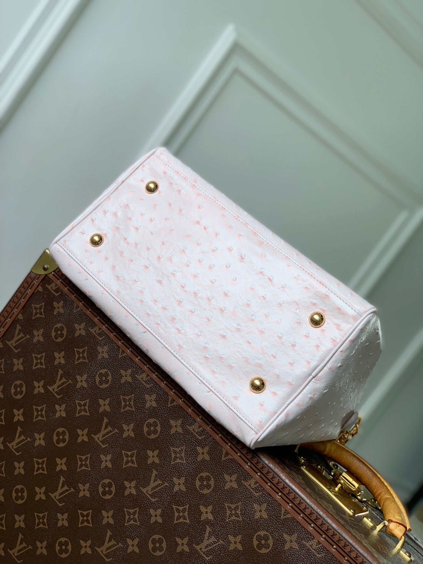 Louis Vuitton LV M41112 Speedy Soft 30 Boho Bag Pink/Ostrich Pattern - Default Title - View 4