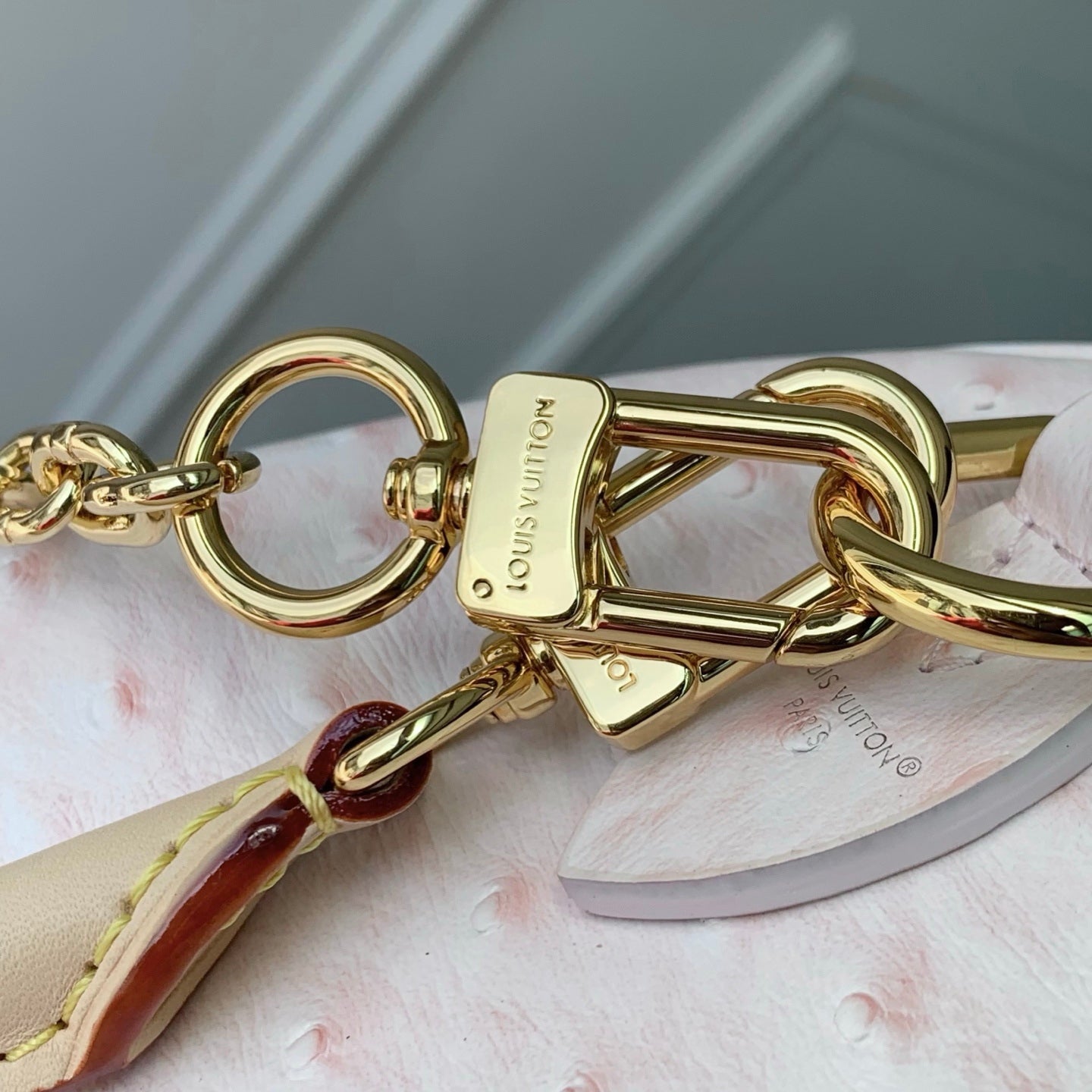 Louis Vuitton LV M41112 Speedy Soft 30 Boho Bag Pink/Ostrich Pattern - Default Title - View 6